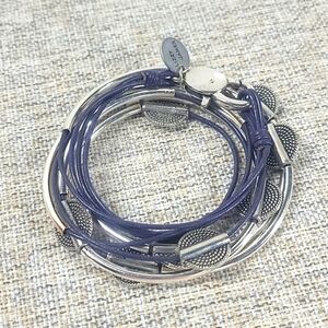 Lizzy James Classic 3 Strand Silver And Leather Wrap Bracelet / Necklace